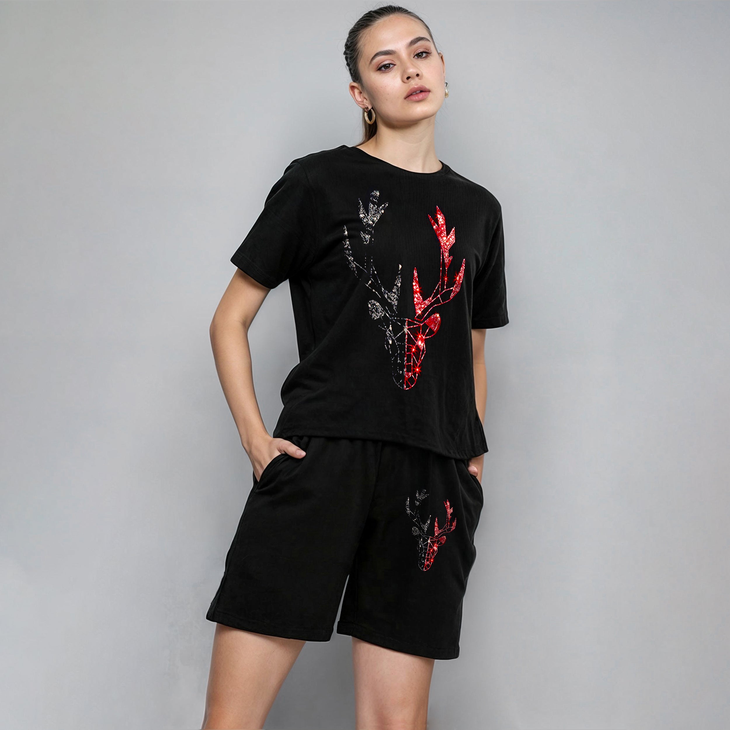 Women Luxury Co-Ord Set(DEER)