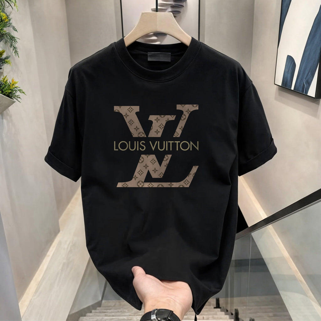 Men's Brand Premium Selling T-Shirt (BD-LV+BURBERRY GOLD)