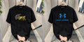 Men's Brand Premium Selling T-Shirt (BD-BLUE ARMOUR+LACOSTE GOLD)