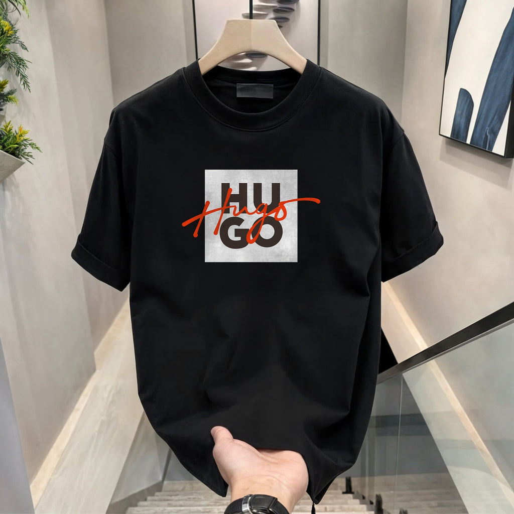 Men's Brand Premium Selling T-Shirt (BD-HUGO RED+BLUE ARMOUR)