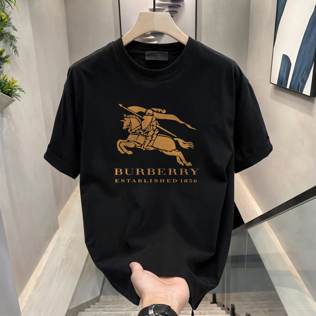 Men's Brand Premium Selling T-Shirt (BD-LV+BURBERRY GOLD)
