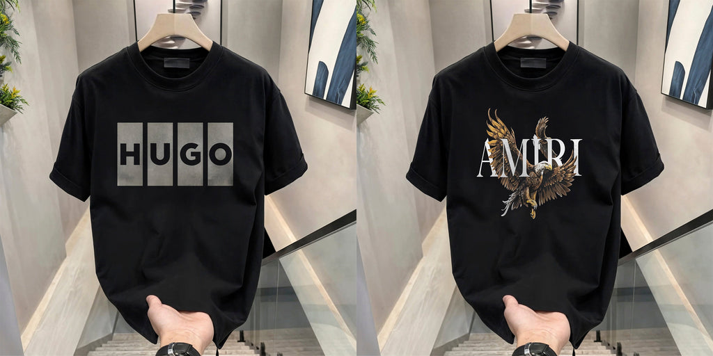 Men's Brand Premium Selling T-Shirt (BD-HUGO BOX+AMIRI)