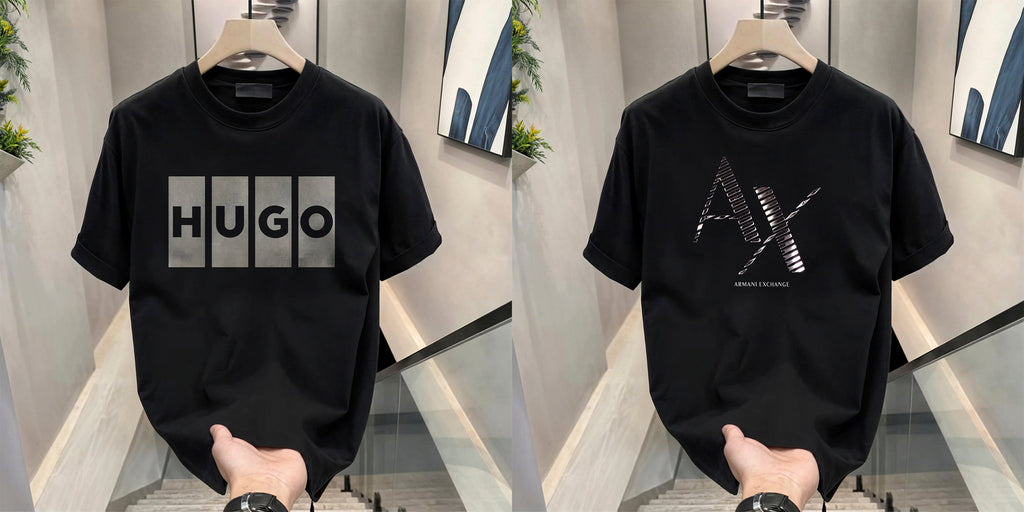 Men's Brand Premium Selling T-Shirt (BD-HUGO BOX+AX CUT)