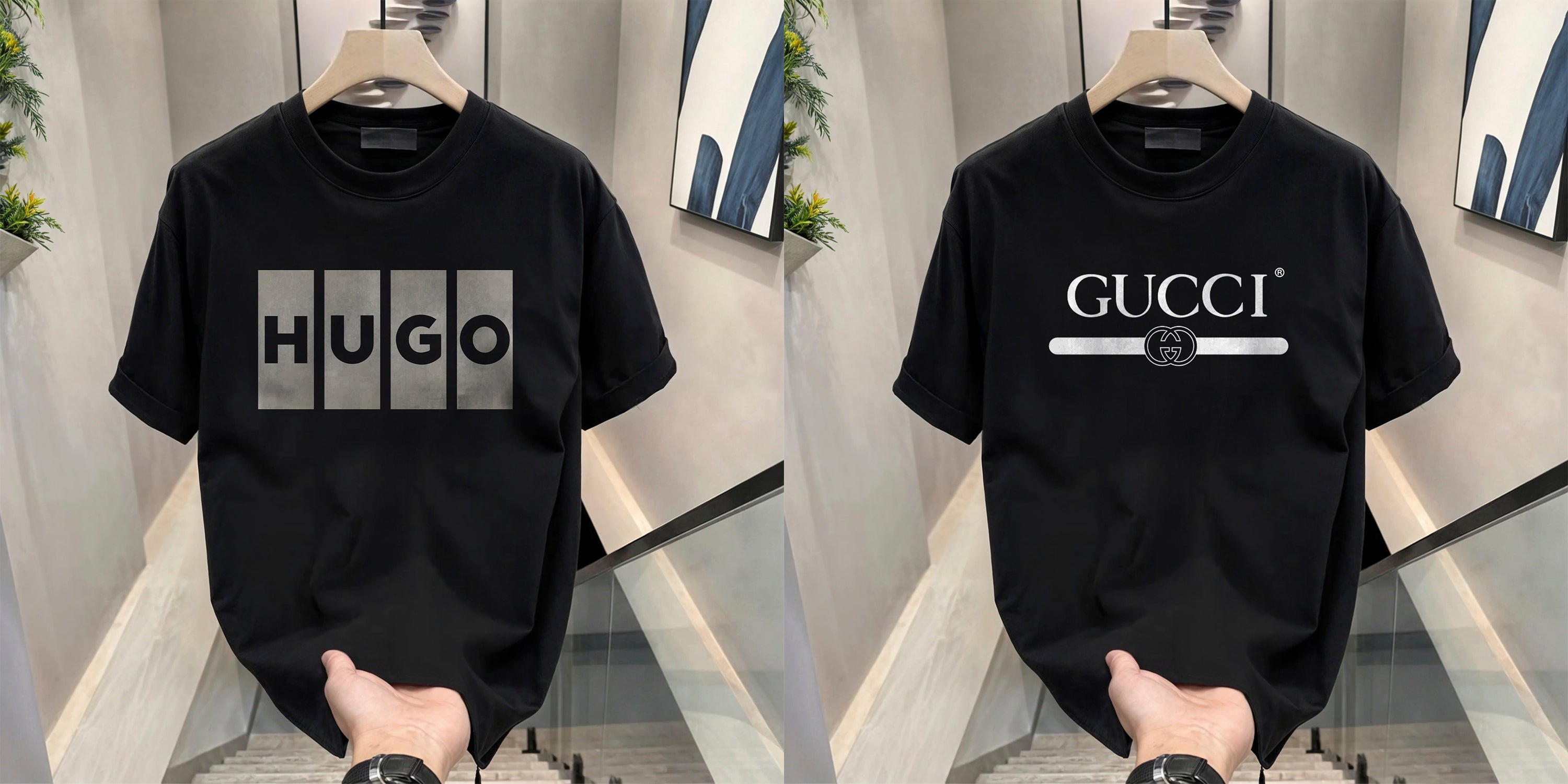 Men's Brand Premium Selling T-Shirt (BD-HUGO BOX+GUCCI)