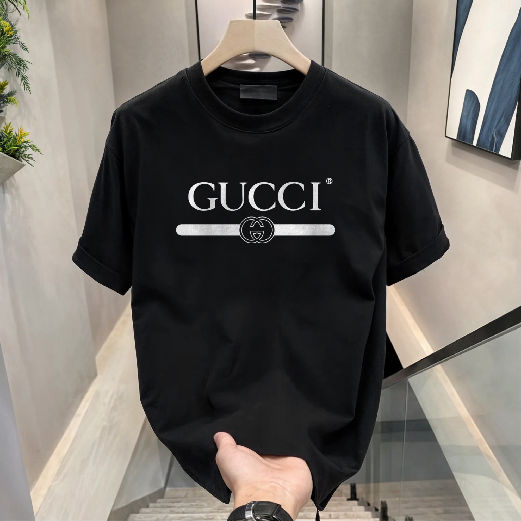 Men's Brand Premium Selling T-Shirt (BD-HUGO RED +GUCCI)