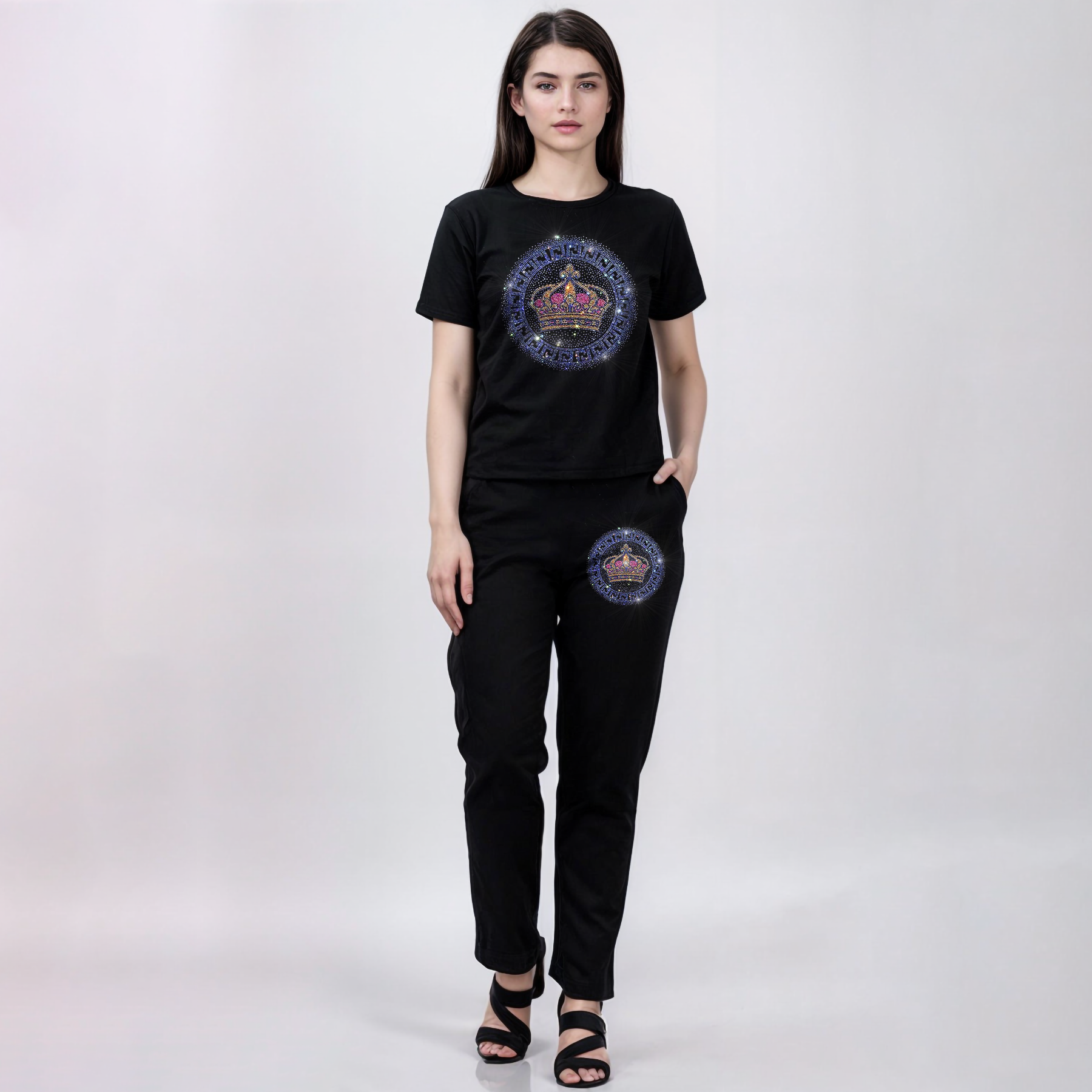 Women Luxury Co-Ord Set (Crown)
