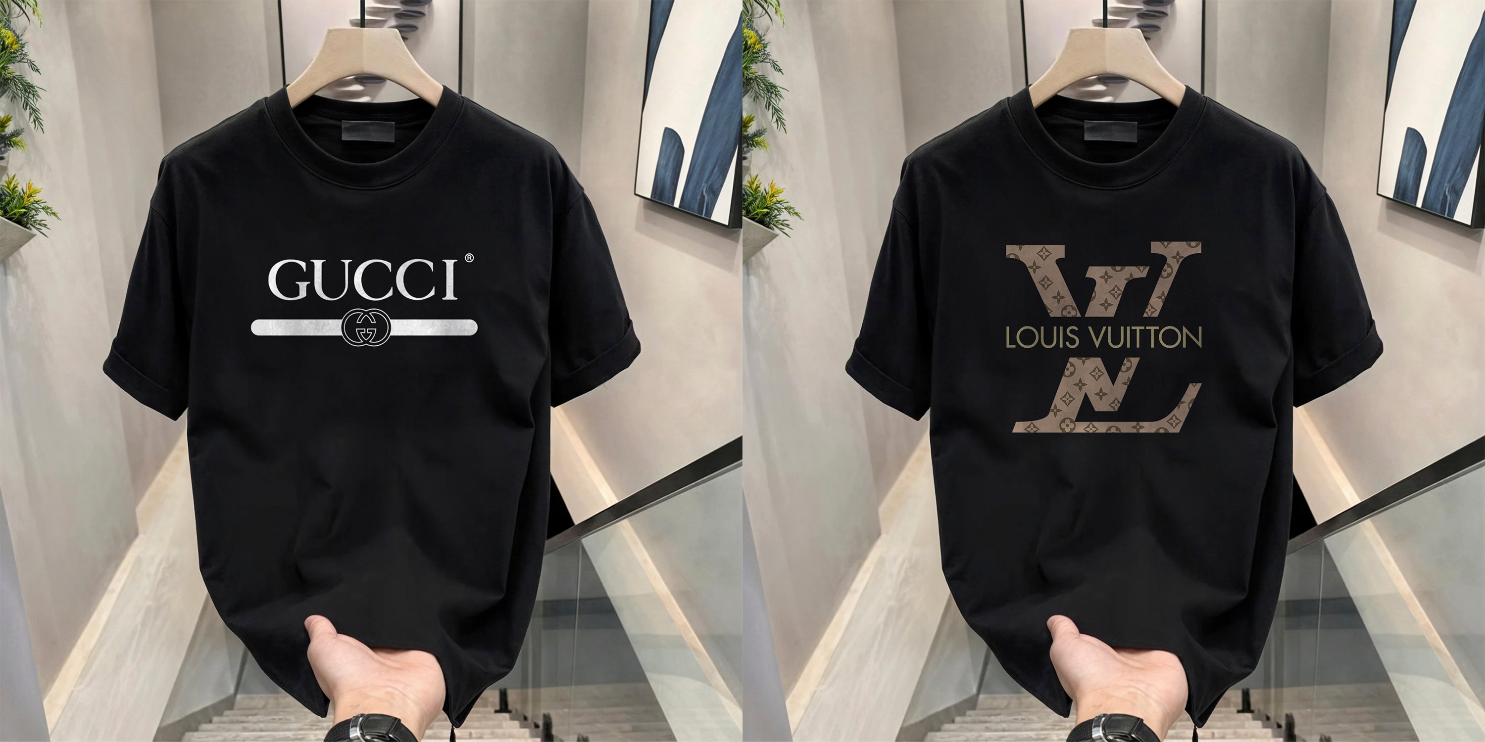 Men's Brand Premium Selling T-Shirt (BD-LV +GUCCI)