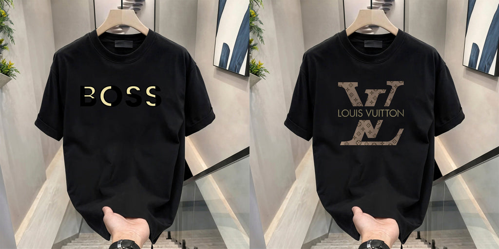 Men's Brand Premium Selling T-Shirt (BD-GOLD BOSS+LV)