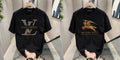 Men's Brand Premium Selling T-Shirt (BD-LV+BURBERRY GOLD)